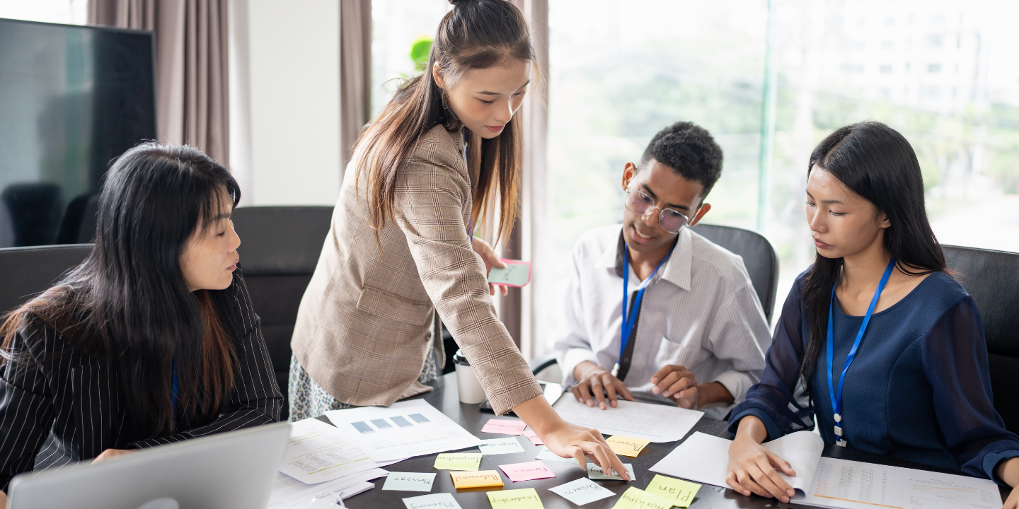 Diverse team working
