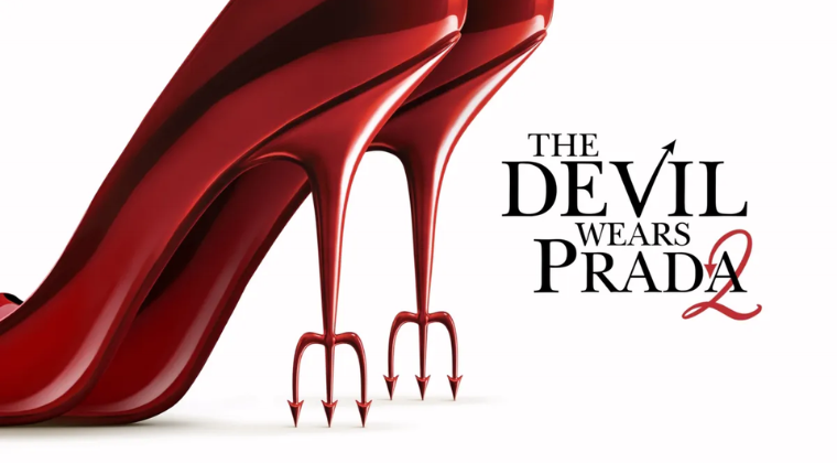 The Devil Wears Prada 2 movie poster with the red heels