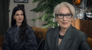 Miranda Priestly and Andy Sachs in a scene from The Devil Wears Prada 2, reflecting changing leadership dynamics and workplace culture.
