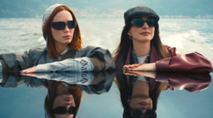 Andy Sachs and Emily Charlton in The Devil Wears Prada 2, reflecting workplace relationships, friendship, and support during professional challenges.