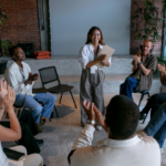 Employees participating in a workplace diversity and inclusion training workshop in Canada focused on collaboration, discussion, and inclusive leadership.